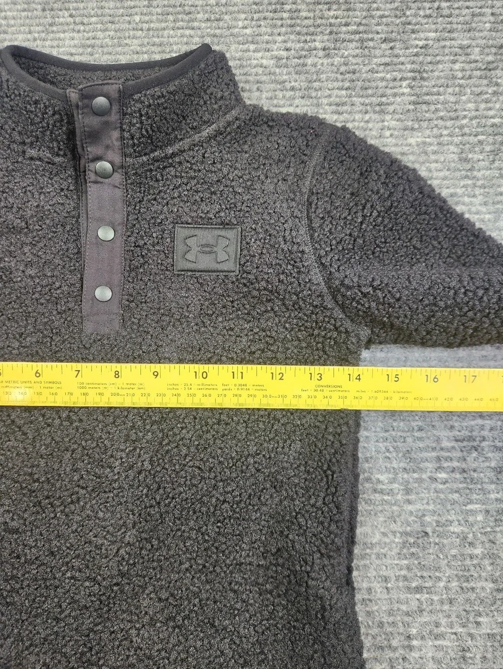 Under Armour Kids Sherpa Quarter-Snap Pullover Sz:6 NWT Black Teddy Pockets